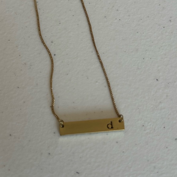 Women’s Gold Bar “d” Necklace‎ - Picture 2 of 3